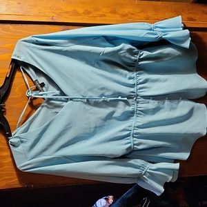 Teal blue top